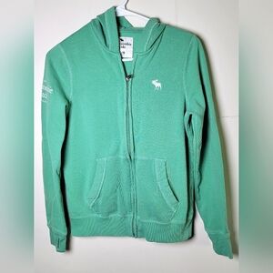 Abercrombie Kids Full Zip Embroidered Hoodie, Size 15/16.
